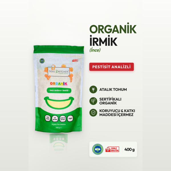 Organik İnce Buğday İrmiği 400gr (bebek irmiği)