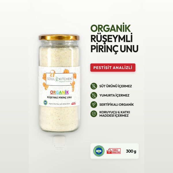 Organik Rüşeymli Pirinç Unu 300gr