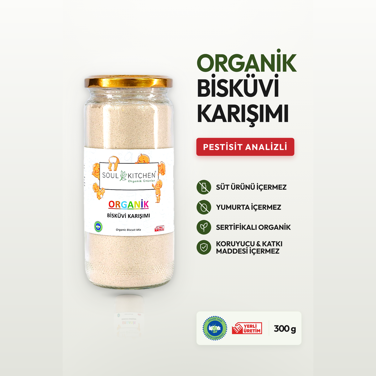 Organik Bisküvi Karışımı 300gr