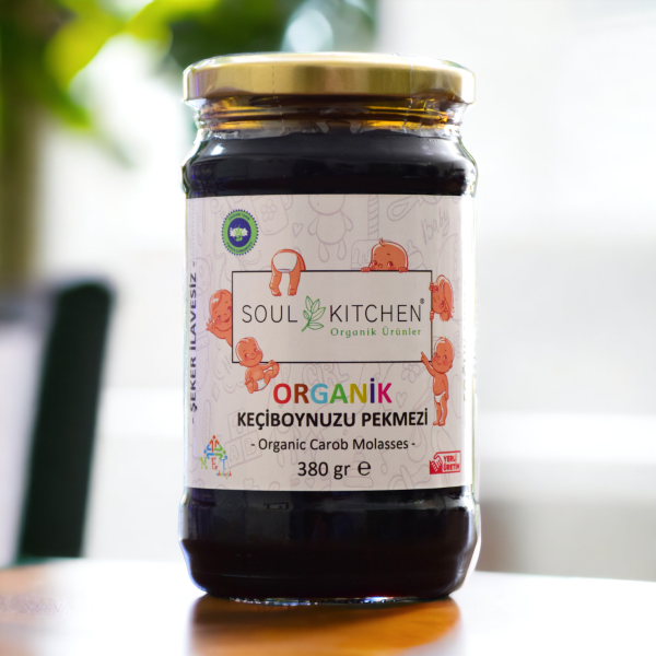 Organik Keçiboynuzu Pekmezi 380gr (Soğuk Sıkım) (Şeker İlavesiz)