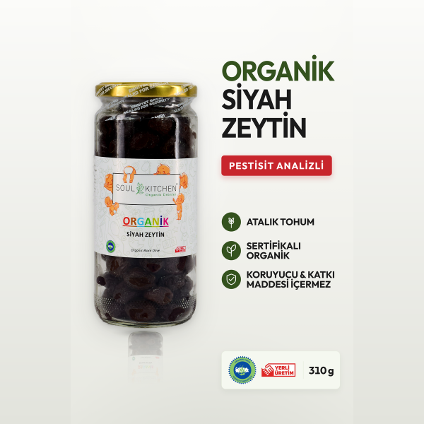 Organik Siyah Zeytin 310gr