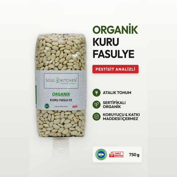 Organik Kuru Fasulye 750gr