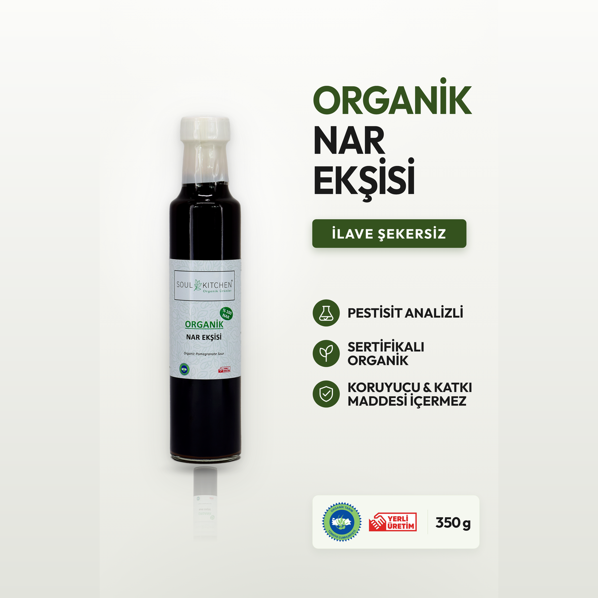 Organik Nar Ekşisi 350gr (%100 Nar) (Şeker İlavesiz)