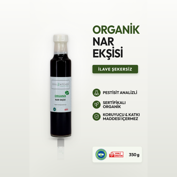 Organik Nar Ekşisi 350gr (%100 Nar) (Şeker İlavesiz)