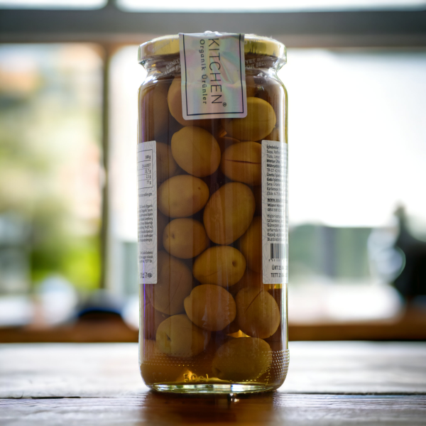 Organik Çizik Domat Yeşil Zeytin 300gr