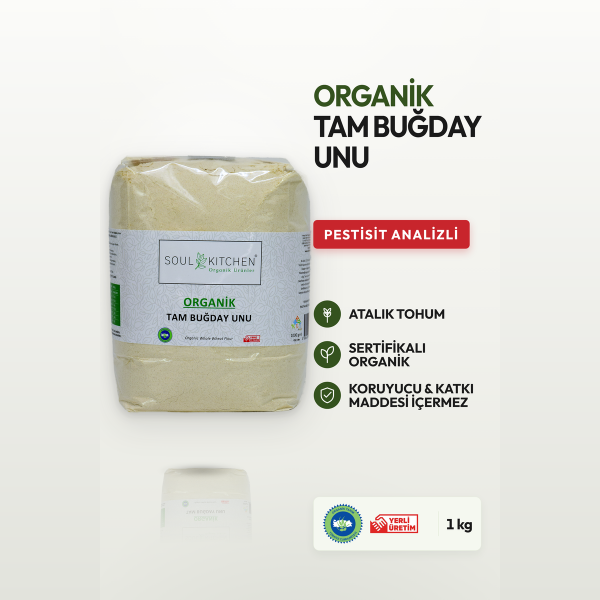 Organik Tam Buğday Unu 1000gr