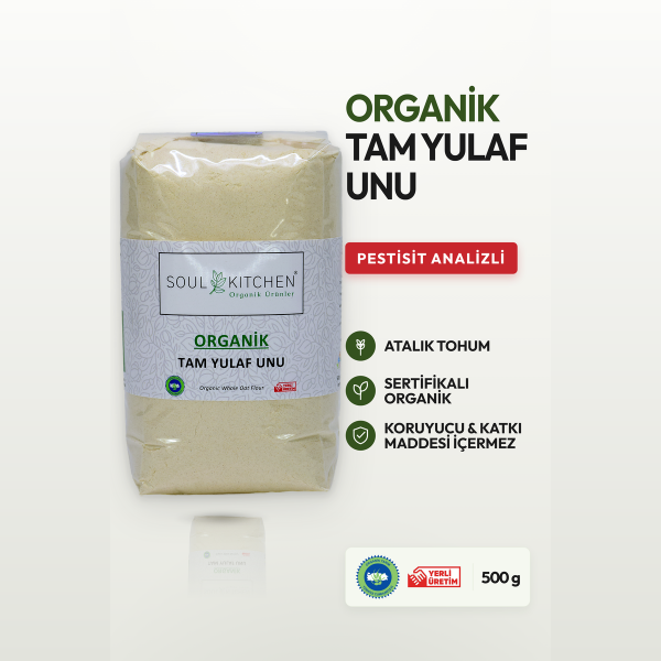 Organik Tam Yulaf Unu 500gr