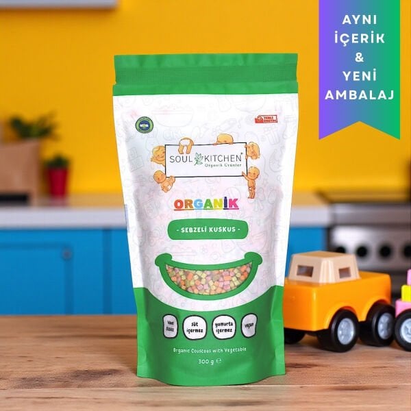 Organik Sebzeli Kuskus 300gr (İlave Tuzsuz) (Vegan)