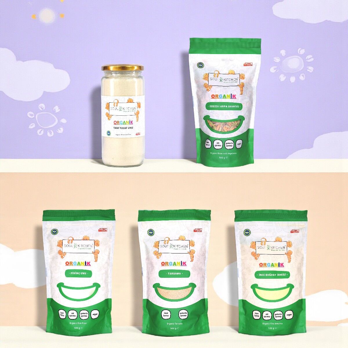 Organik Ek Gıda Seti 5'li Paket Model 1