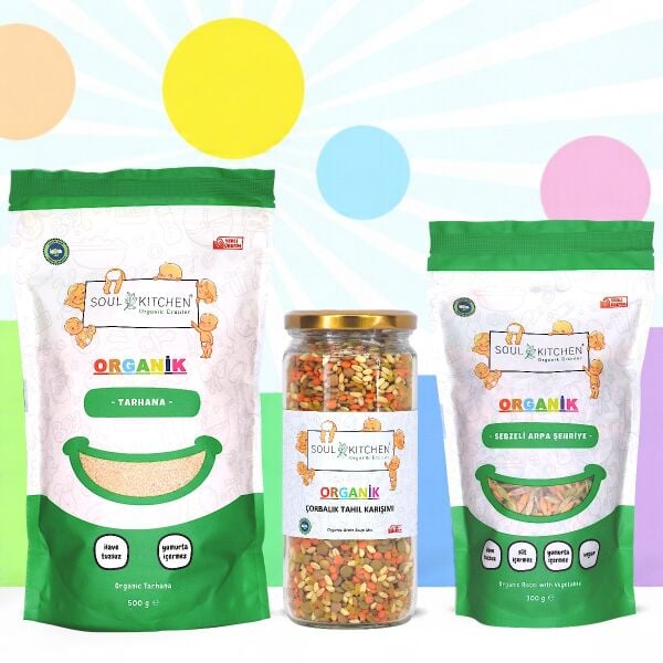 Organik Ek Gıda Seti 3'lü Çorba Paketi Model 4