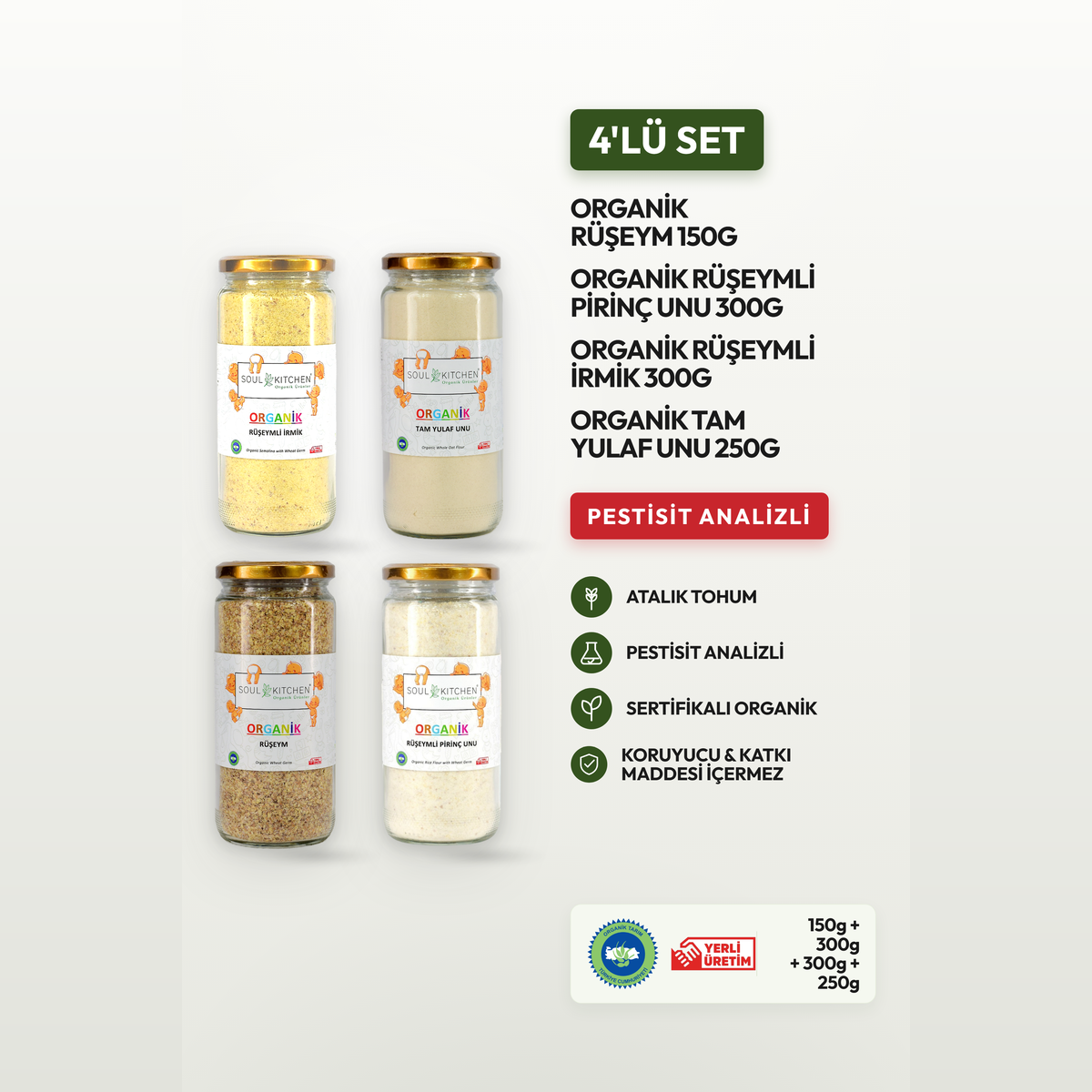 Organik Ek Gıda Seti 4'lü Paket Model 5