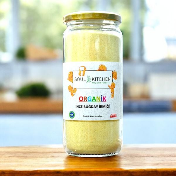 Organik İnce Buğday İrmiği cam 300gr (bebek irmiği)