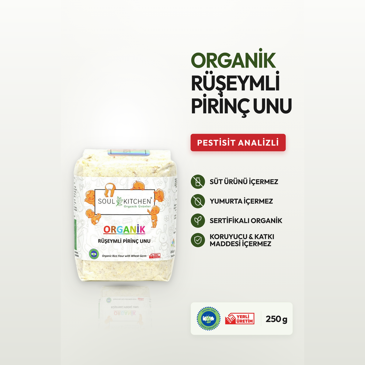 Organik Rüşeymli Pirinç Unu 250gr
