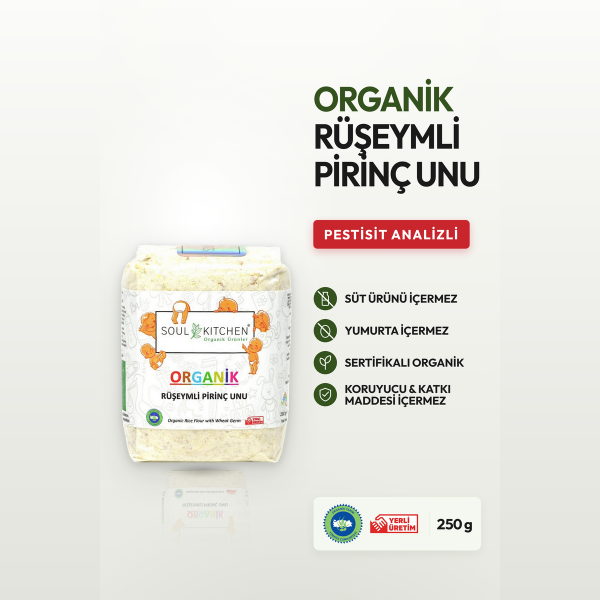 Organik Rüşeymli Pirinç Unu 250gr