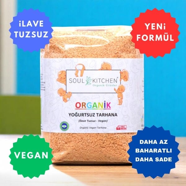 Organik Yoğurtsuz Tarhana 500gr (Vegan) (İlave Tuzsuz)