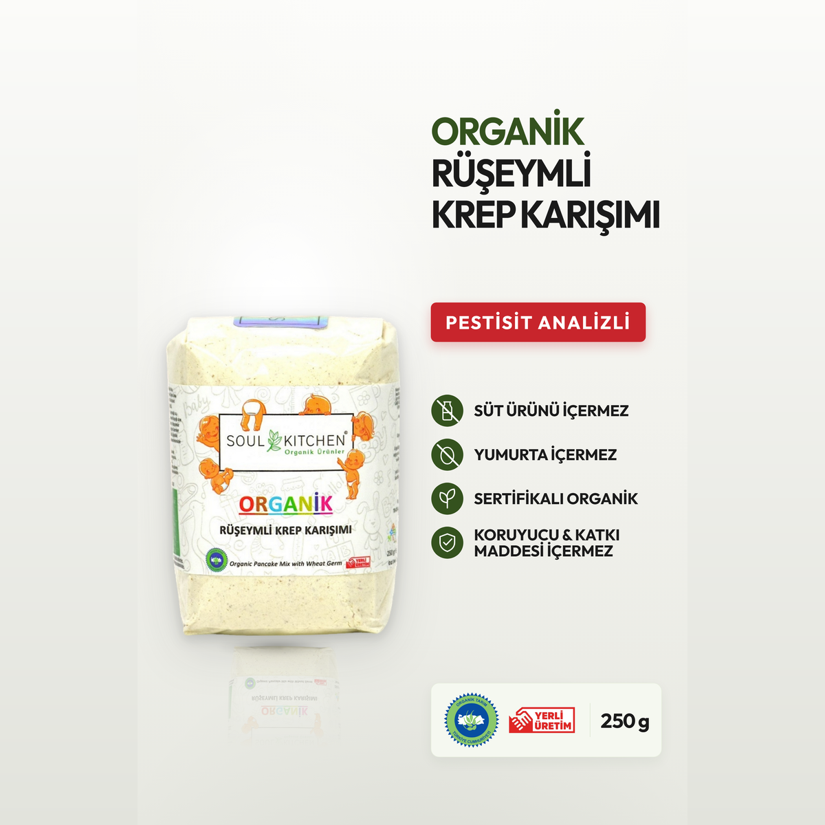 Organik Rüşeymli Krep Karışımı 250gr