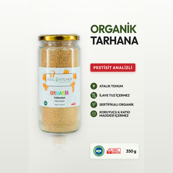 Organik Tarhana cam 350gr (İlave Tuzsuz)