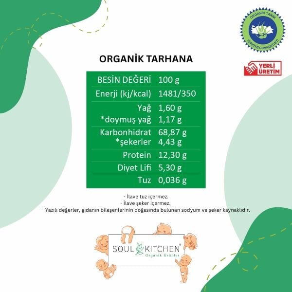 Organik Tarhana cam 350gr (İlave Tuzsuz)