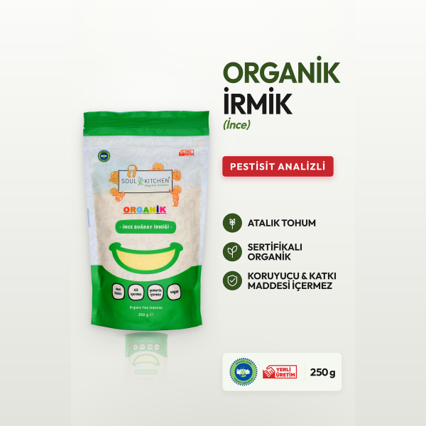 Organik İnce Buğday İrmiği 250gr (bebek irmiği)