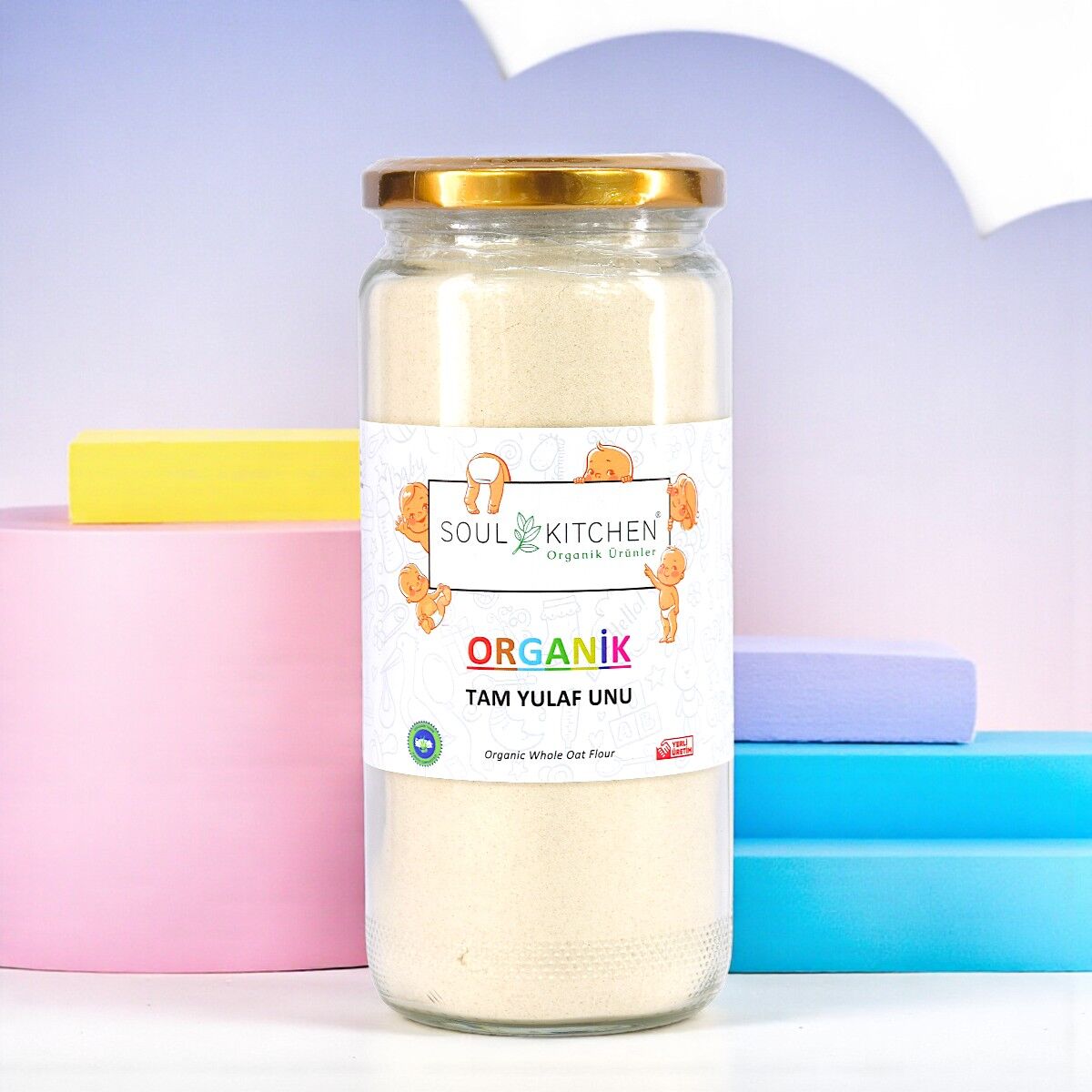 Organik Tam Yulaf Unu cam 250gr