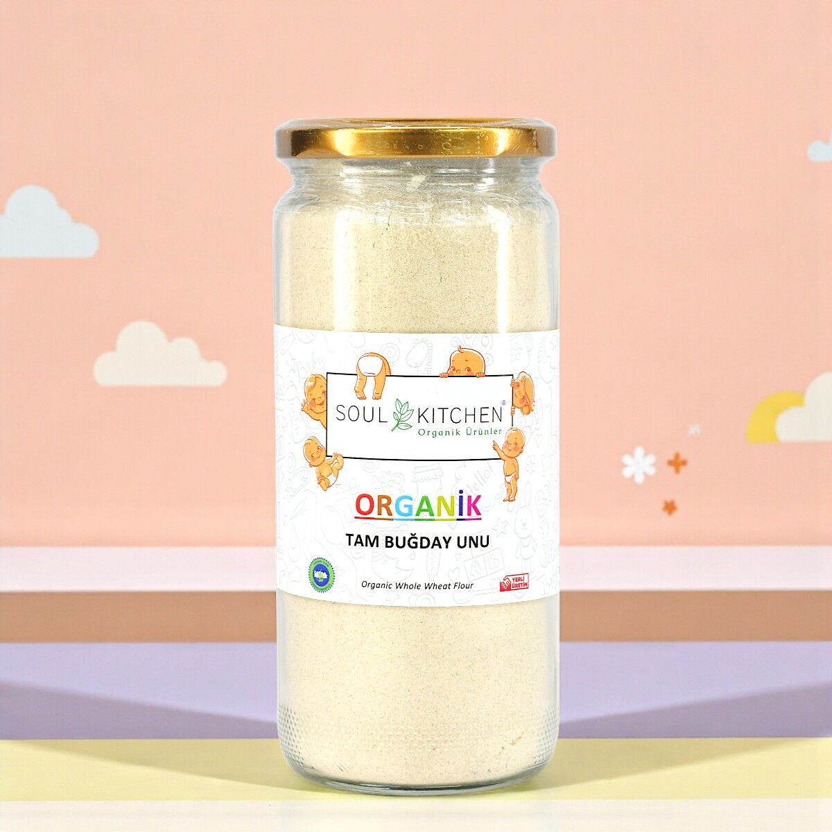 Organik Tam Buğday Unu cam 250gr