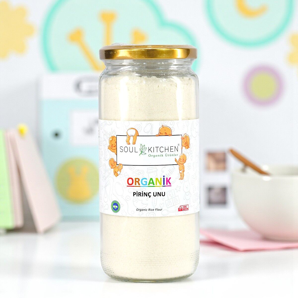 Organik Pirinç Unu cam 300gr