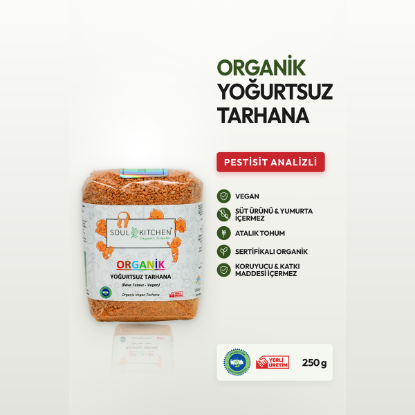 Organik Yoğurtsuz Tarhana 250gr (Vegan) (İlave Tuzsuz)