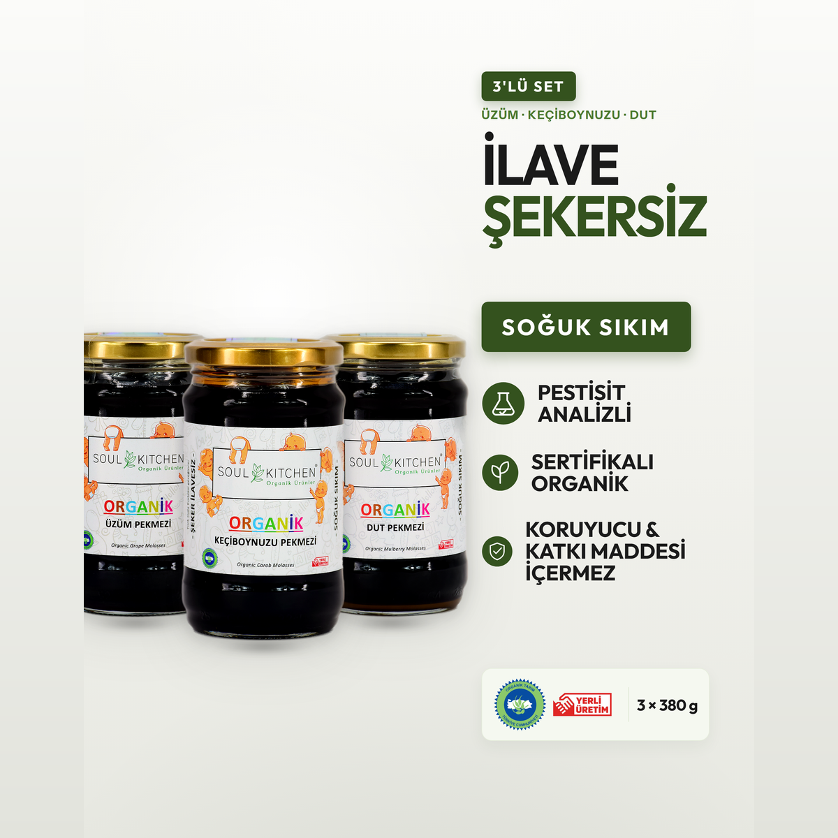 Organik Ek Gıda Seti 3'lü Pekmez Paketi Model 9