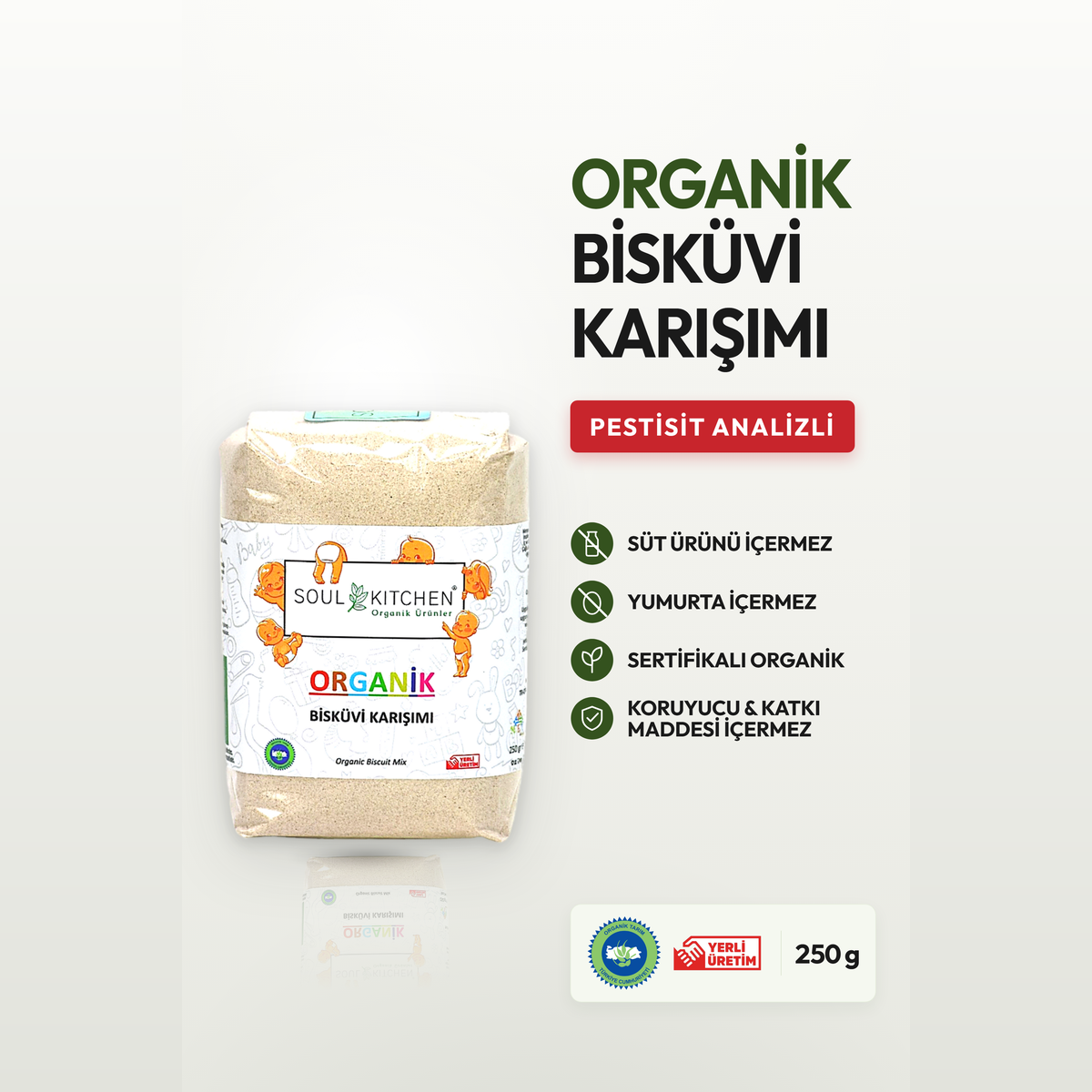 Organik Bisküvi Karışımı 250gr