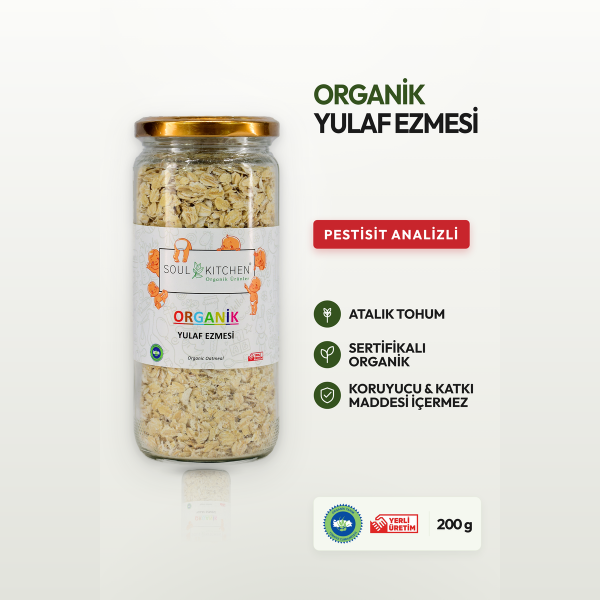 Organik Yulaf Ezmesi cam 200gr