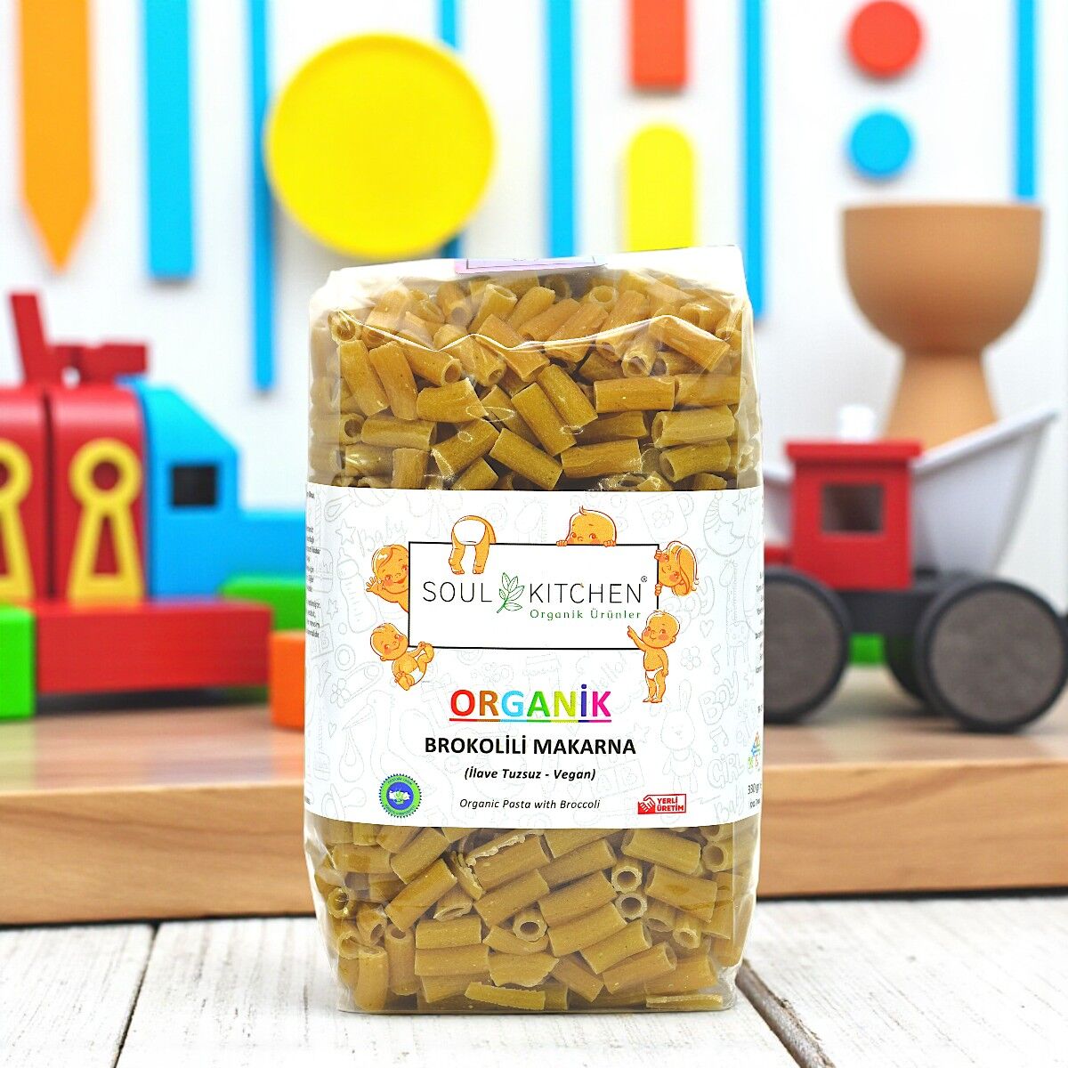 Organik Brokolili Makarna 330gr (İlave Tuzsuz) (Vegan)