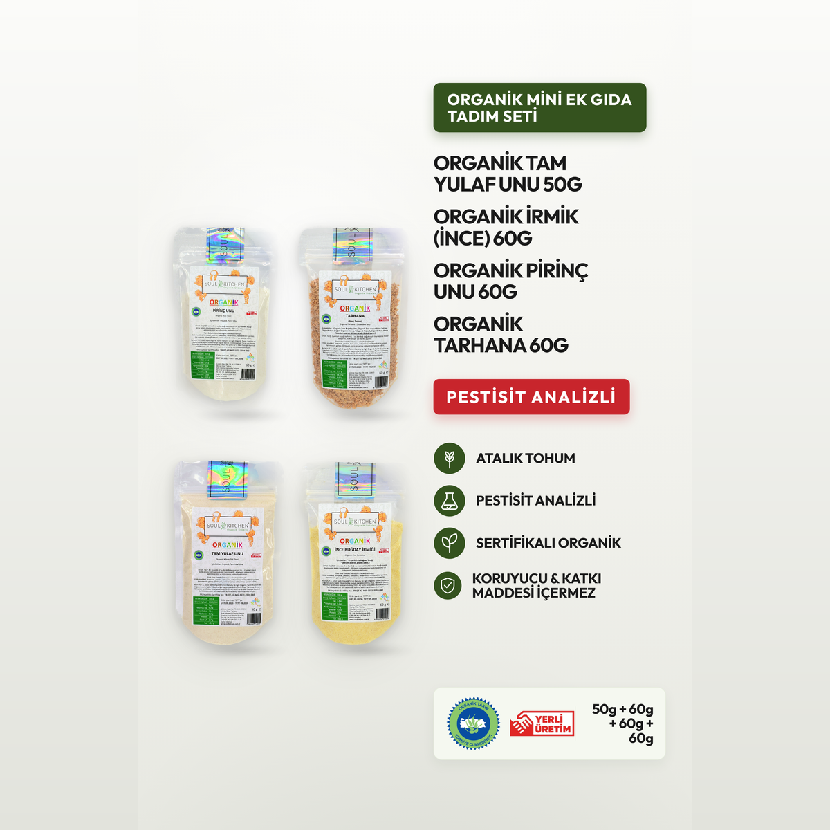 Organik Mini Ek Gıda Tadım Seti
