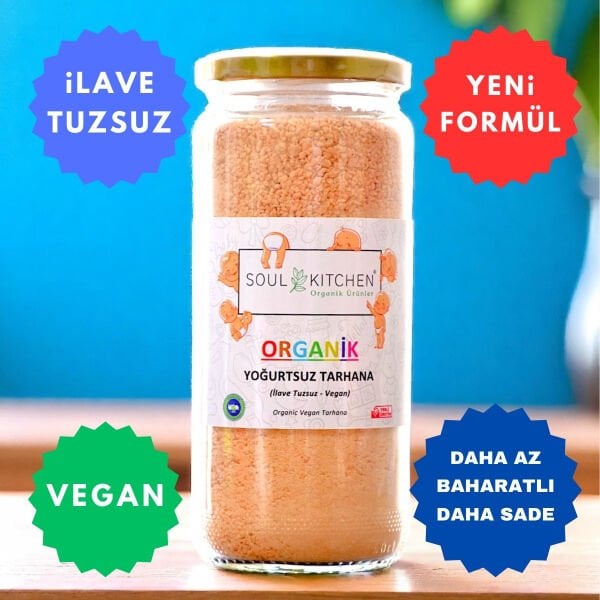 Organik Yoğurtsuz Tarhana cam 350gr (Vegan) (İlave Tuzsuz)
