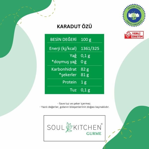 Karadut Özü 315gr (Soğuk Sıkım) (Şeker İlavesiz)