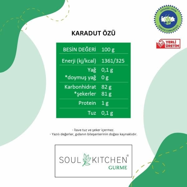 Karadut Özü 315gr (Soğuk Sıkım) (Şeker İlavesiz)