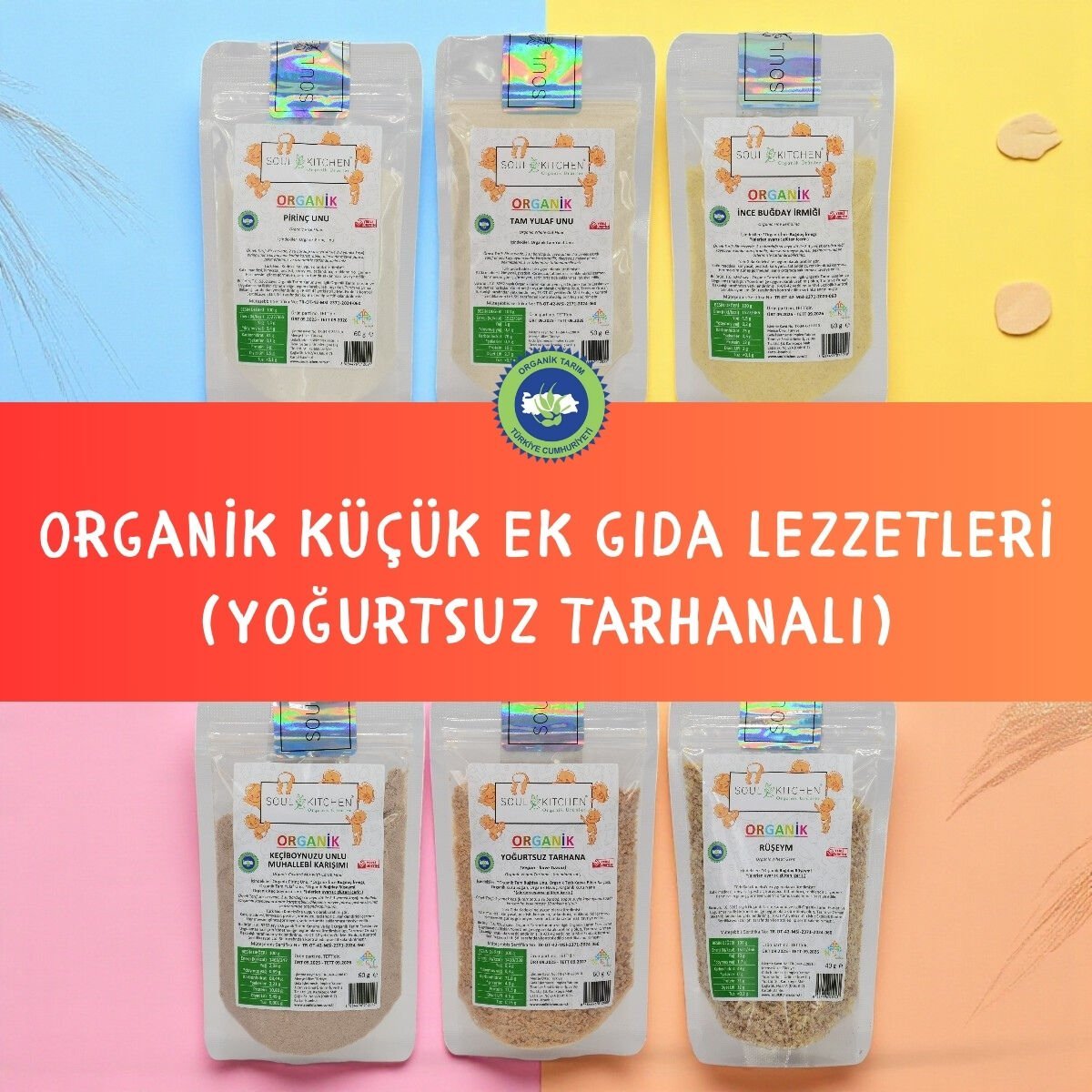 Organik Küçük Ek Gıda Lezzetleri Seti  (YOĞURTSUZ TARHANALI)