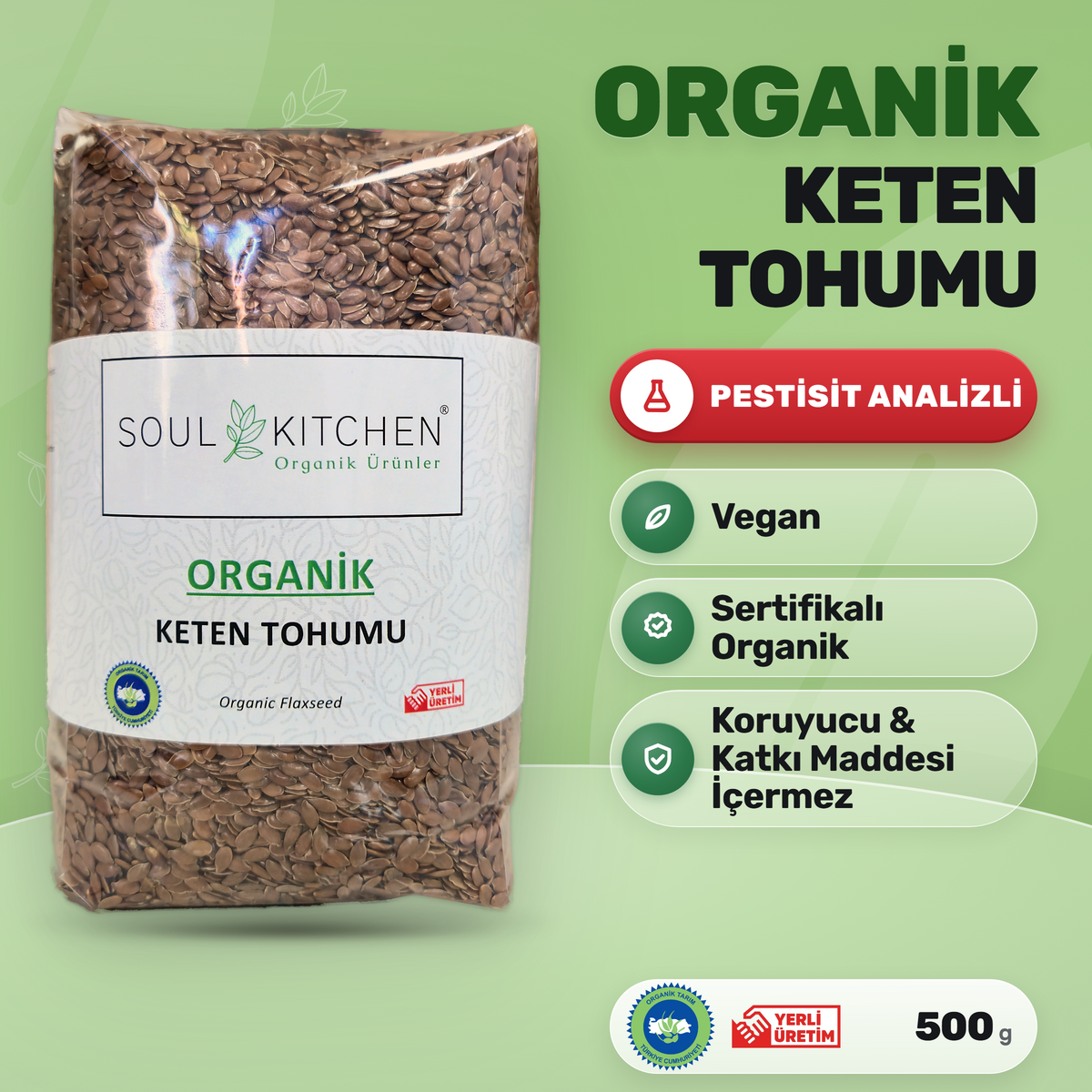 Organik Keten Tohumu 500gr